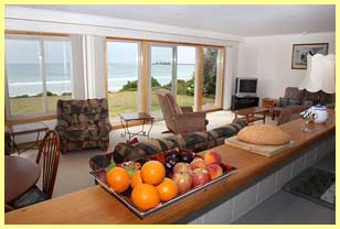 Spectacular 180 degree view from the kitchen and lounge area of East Beach